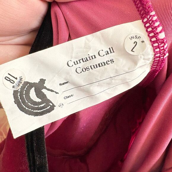 Curtain Call Costumes Style C154 Ballet Recital Dress Black Burgundy Velvet Crea - Picture 4 of 13